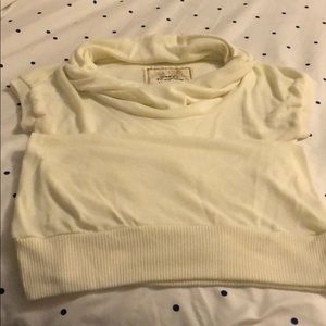 Cream Cowl Neck Top